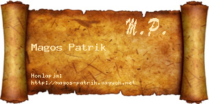 Magos Patrik névjegykártya