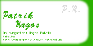 patrik magos business card